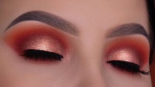 Warm Copper Golden Eye Makeup Tutorial | Holiday Eye Look