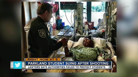 Teen shot five times in Florida school shooting plans to sue county, school
