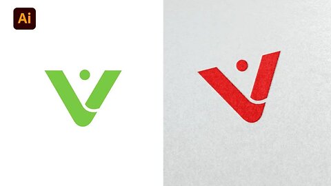 V Logo Design |illustrator logo tutorial | illustrator logo design| simple logo| Modern Logo Design