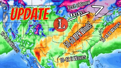 Next Storm Bringing Widespread Damaging Winds, Major Snowstorm & Severe Weather -The WeatherMan Plus