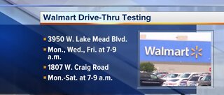 Walmart drive-thru COVID-19 testing in Las Vegas