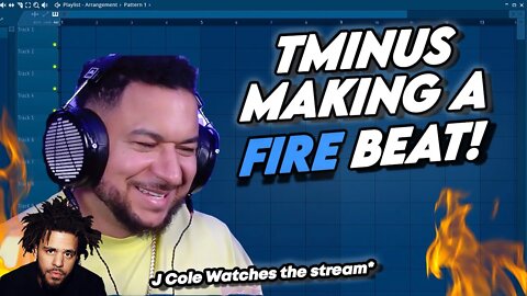 T Minus Making A Fire Beat J Cole Watches the Streams 🔥