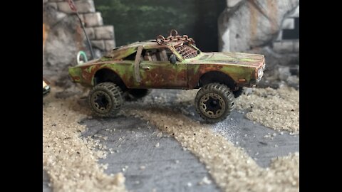 Custom HOT WHEELS build, Mad Max style post apocalyptic "69 Charger