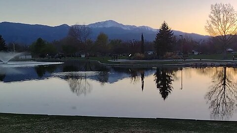 Sunset Pond Scene