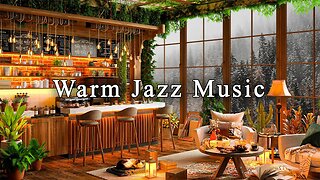 Rain Jazz ~ Relaxing Jazz Instrumental Music ☕ Cozy Coffee Shop Ambience ~ Warm Jazz Music to Sleep