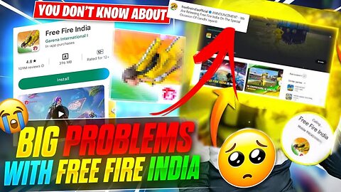 Big problem with Free Fire India 🥺 | Big update😱 | Free fire india ab nhi aayega kya? |