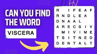 Can You Find The Word VISCERA? (Word Puzzle Game)