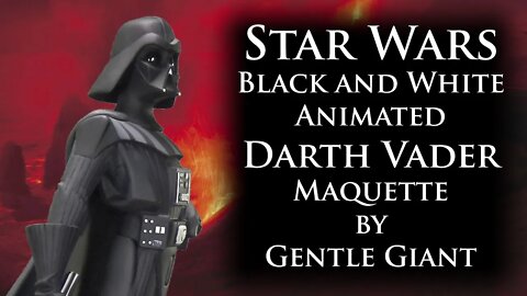 Star Wars Black and White Animated Darth Vader Maquette by Gentle Giant