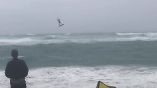 Kite surfers having fun in Juno Beach