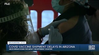 COVID vaccine shipment delays in Arizona