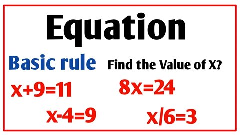 equation//what is equation//number//equation basic rule// find the value of x/ hindi or eglish/#6th