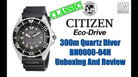Monocoque Case Legend! | Citizen Eco-Drive 300m Quartz Diver BN0000-04H Unbox & Review