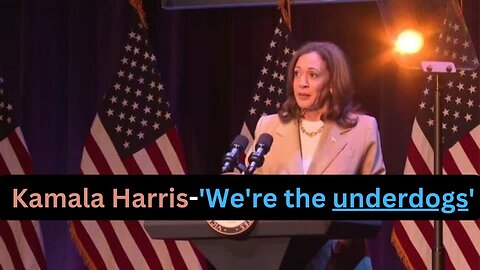 'We're the underdogs' Kamala Harris tells her supporters