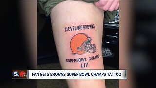 Browns superfan makes bold prediction, gets Super Bowl tattoo