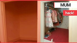 Mum turns airing cupboard into walk-in wardrobe for her daughter