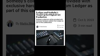 Ledger And Sotheby's Team Up