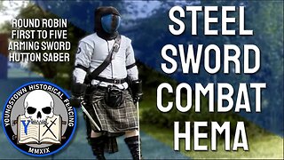 Arming Sword & Hutton Saber Combat - First To Five - Round Robin - 4k - #hema #combatsports