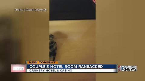 Crooks ransack couple's hotel room
