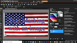 How to create a text mask with Paint shop pro