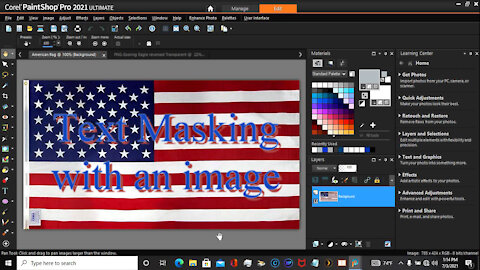 How to create a text mask with Paint shop pro