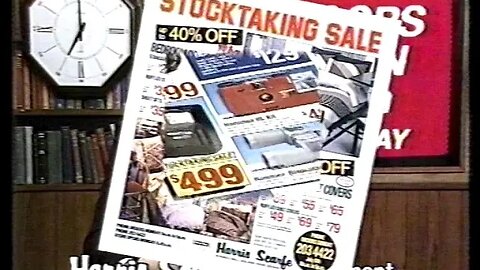 TVC - Harris Scarfe: Stocktaking Sale June 1990
