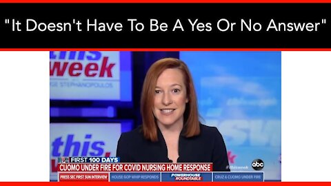 Jen Psaki Won't Say A Bad Word About Cuomo's Nursing Home Deaths