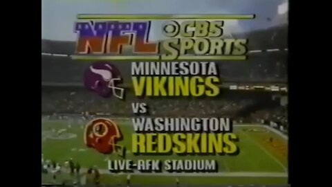 1986-11-02 Minnesota Vikings vs Washington Redskins