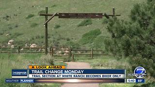 A White Ranch trail becomes biker-only Monday