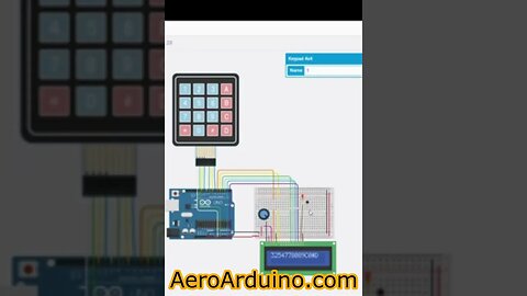 I made Crazy #Arduino 4x4 Keypad With LCD #Tinkercad #AeroArduino
