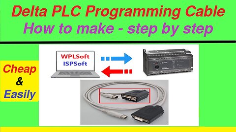 0173 - Make delta plc programming cable simply cheaply step by step