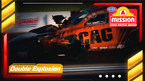 Double Funny Car explosion for Daniel Wilkerson and Chad Green