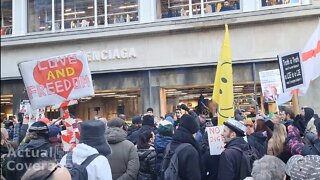 Freedom community heckle Balenciaga store | LONDON | 10th December 2022
