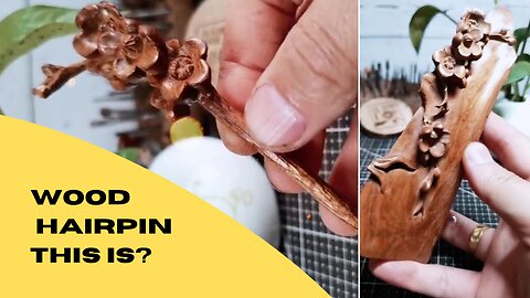Wood hairpin this is?| #woodworking | #woodcarving |woodworking7900| #shorts