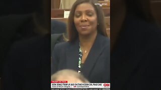 Letitia James smiles as Donald Trump Jr. is back to testify in his father's civil fraud case #shorts