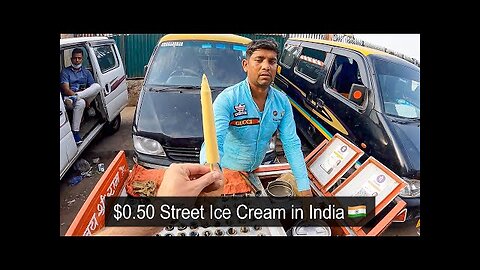 $0.5 Street Ice Cream In India 🇮🇳