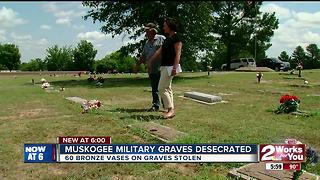 Muskogee military graves desecrated