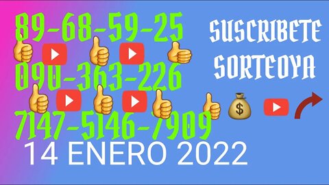 SORTEOYA NUMERO PROBABLE 14 ENERO 2022