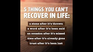 Things you can't recover in life [GMG Originals]