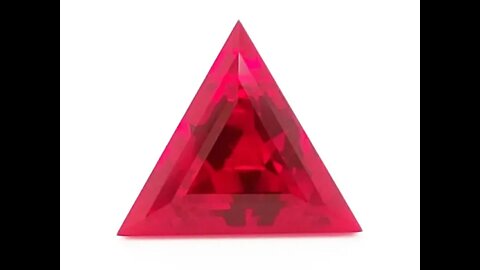 Chatham Created Triangle Ruby: Lab grown triangle rubies