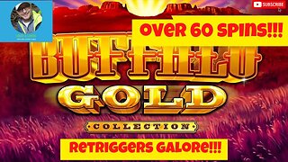 Buffalo Gold Collection Big Win Bonus 60+ Spins. $1.80 Bet. Retriggers Galore! Loud & Local!