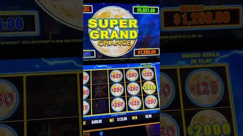 $125 BET SUPER GRAND CHANCE JACKPOT! #casino #slotmachine #gambling