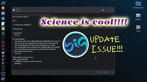 Science is cool - Updating my Big Linux OS