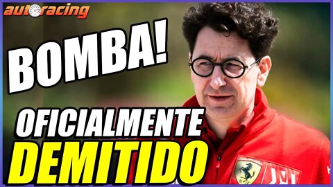 BOMBA NA FERRARI! MATTIA BINOTTO OFICIALMENTE DEMITIDO DA FERRARI EM 2022 | F1 2022