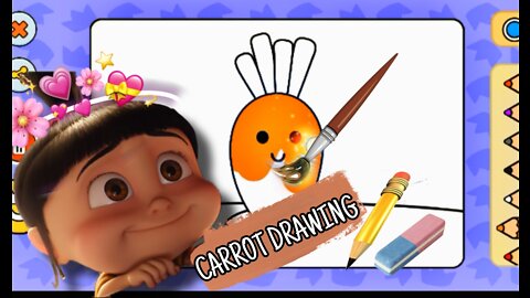 How to draw a carrot| easy step by step carrot drawing| #drawingboy