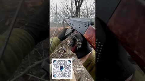 Ukrainian soldiers point of view from the frontline of Bakhmut
