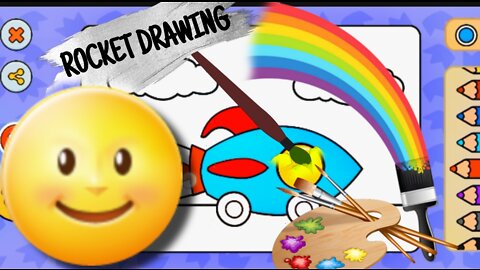 How to draw a rocket 🚀|easy step by step rocket drawing| tutorial video|#drawingboy