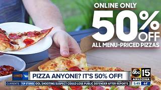 Pizza Hut offering 50 percent off