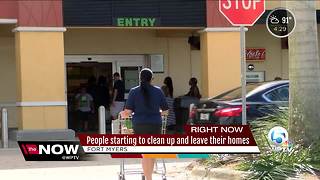 People starting to clean up and leave their homes in Fort Myers