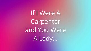 IF I WERE A CARPENTER Tim Hardin CHORDS/LYRICS & KARAOKE