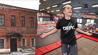 VISITING A SECRET TRAMPOLINE PARK! (INSANE)